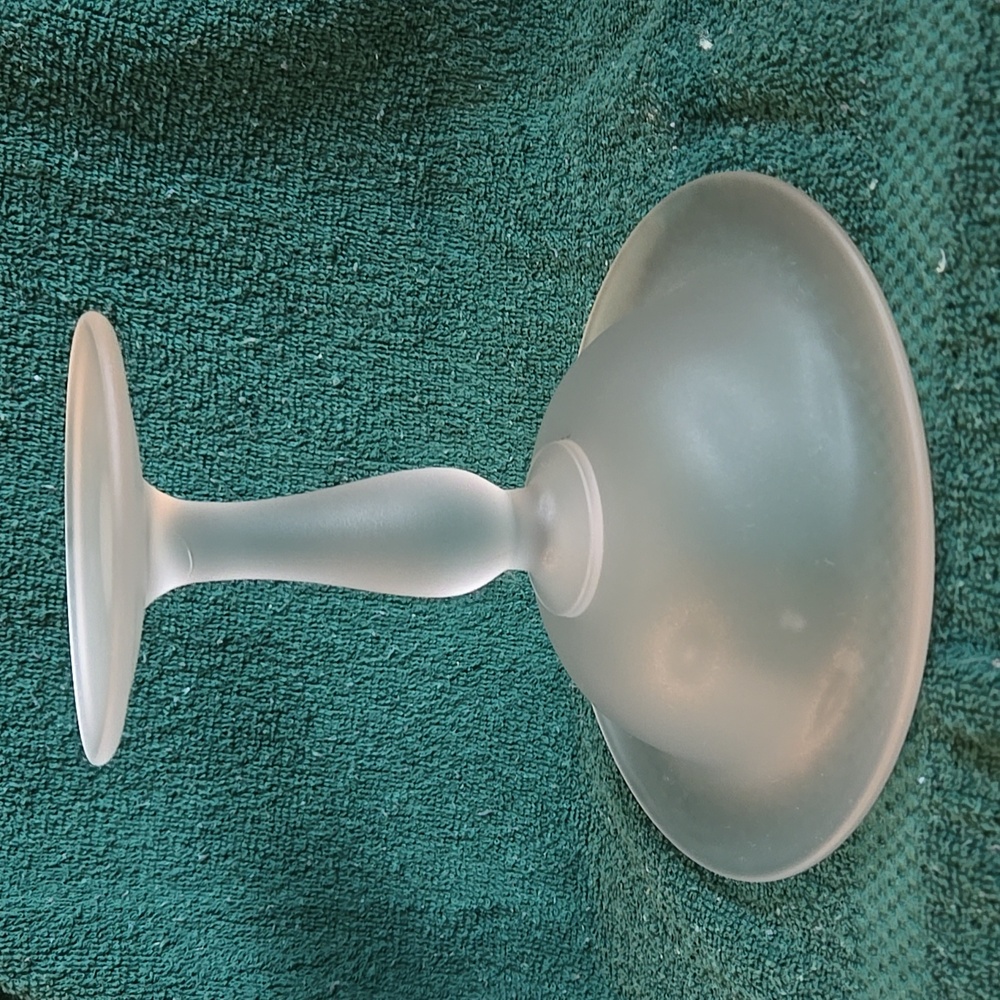 Frosted Glass Candy Dish